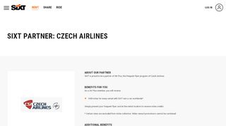 
                            12. Czech Airlines Car Rental | Earn miles with Sixt rent a car