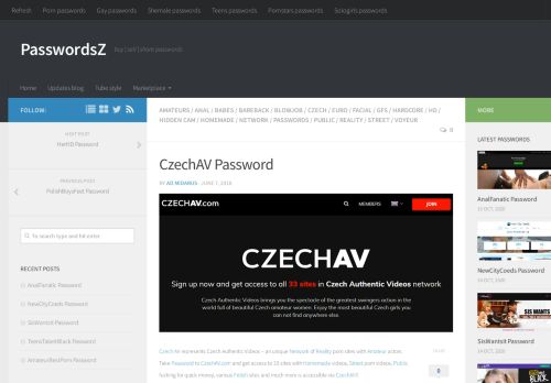 
                            4. CzechAV Password | PasswordsZ