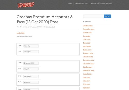 
                            8. Czechav Premium Accounts & Pass - xpassgf