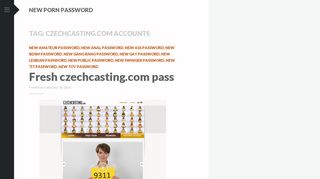 
                            5. czechcasting.com accounts | New Porn Password