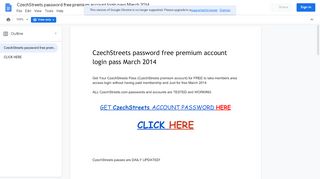 
                            13. CzechStreets password free premium account login pass March 2014