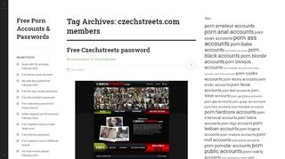 
                            9. czechstreets.com members | Free Porn Accounts & Passwords