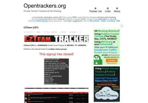 
                            1. CZTeam (CZT) - Private Torrent Trackers & File Sharing