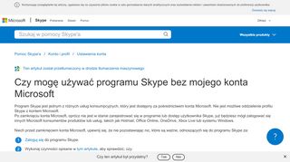 
                            1. Czy mogę używać programu Skype bez mojego konta Microsoft ...