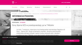 
                            12. Czytaj więcej Sony Xperia XZ3 w przedsprzedaży ... - T‑Mobile Polska