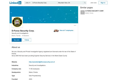 
                            9. D-Force Security Corp. | LinkedIn