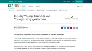 
                            8. D. Gary Young, Gründer von Young Living, gestorben - PR Newswire