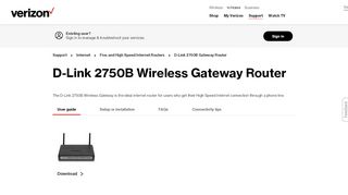 
                            6. D-Link 2750B Gateway Router | Verizon Internet Support