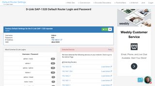 
                            5. D-Link DAP-1320 Default Router Login and Password - Clean CSS