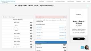 
                            2. D-Link DCS-942L Default Router Login and Password - Clean CSS