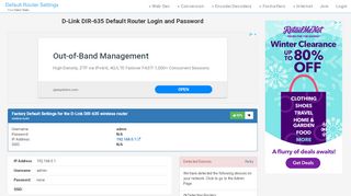
                            2. D-Link DIR-635 Default Router Login and Password - Clean CSS