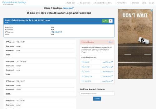 
                            2. D-Link DIR-809 Default Router Login and Password - Clean CSS