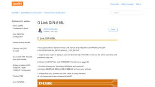 
                            7. D Link DIR-816L – OpenDNS