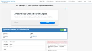 
                            1. D-Link DIR-825 Default Router Login and Password - Clean CSS