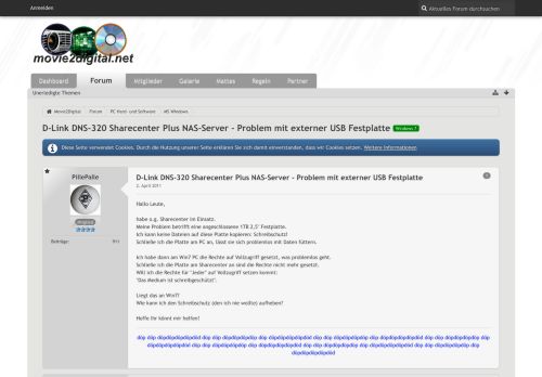 
                            7. D-Link DNS-320 Sharecenter Plus NAS-Server - Problem mit externer ...