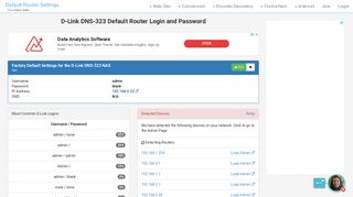 
                            3. D-Link DNS-323 Default Router Login and Password - Clean CSS
