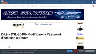 
                            11. D-Link DSL-2640b Modificare la Password d'accesso al router