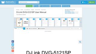 
                            7. D-LINK DVG-5121SP USER MANUAL Pdf Download. - ManualsLib