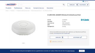 
                            12. D-LINK DWL-2600AP/E Wireless N Unified Access Point - SECOMP ...