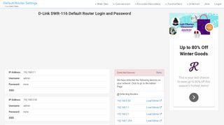 
                            6. D-Link DWR-116 Default Router Login and Password - Clean CSS