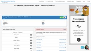 
                            3. D-Link GO-RT-N150 Default Router Login and Password - Clean CSS
