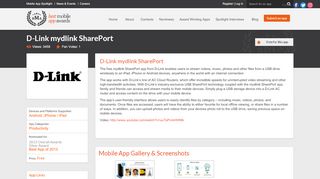 
                            11. D-Link mydlink SharePort Mobile App | The Best Mobile App Awards