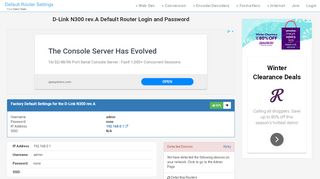 
                            1. D-Link N300 rev.A Default Router Login and Password - Clean CSS