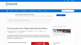 
                            4. D-Link router: Please enter your username error - Techulator