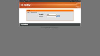 
                            5. D-LINK SYSTEMS, INC. | WIRELESS AP : LOGIN