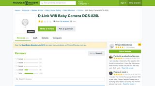 
                            13. D-Link Wifi Baby Camera DCS-825L Reviews - ProductReview.com.au