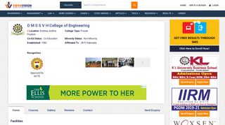 
                            12. D M S S V H College of Engineering, Krishna - Vidyavision
