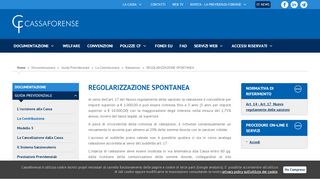 
                            11. D. REGOLARIZZAZIONE SPONTANEA - Cassa Forense
