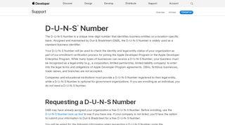 
                            9. D-U-N-S® Number - Support - Apple Developer
