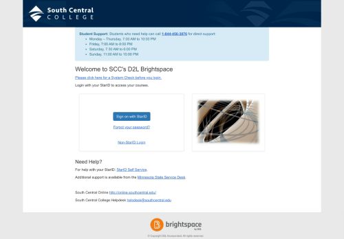 
                            7. D2L Brightspace Login for South Central College