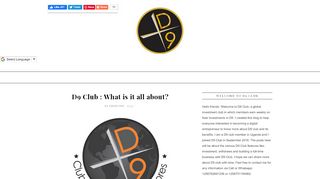 
                            12. D9 Club : What is it all about? - D9 Club Africa Support