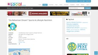 
                            4. Da Bahamian Dream Sports Lifestyle Nutrition - Nassau - Nassau ...