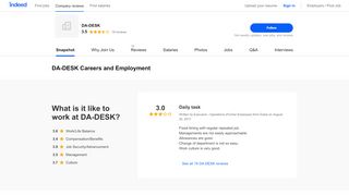 
                            9. DA-DESK Careers and Employment | Indeed.com