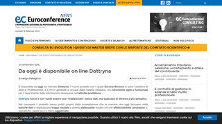 
                            8. Da oggi è disponibile on line Dottryna - Euroconference News