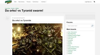 
                            13. Da orks! vs Tyranid swarm! - Battles - Comic Vine