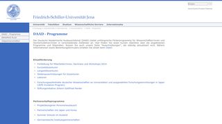 
                            4. DAAD - Programme - Die Friedrich-Schiller-Universität Jena