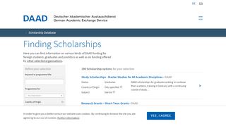 
                            2. DAAD scholarship - Scholarship Database - DAAD - ...