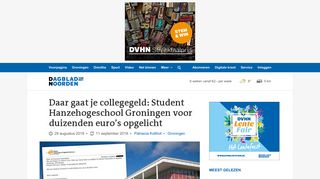 
                            7. Daar gaat je collegegeld: Student Hanzehogeschool Groningen voor ...