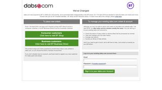 
                            9. dabs.com Customer Account Area - BT Shop