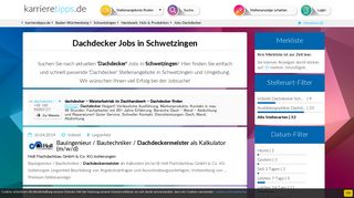 
                            9. Dachdecker Jobs und Stellenangebote in Schwetzingen - finden Sie ...