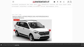
                            8. Dacia Lodgy: listino prezzi 2019, consumi e dimensioni - Patentati