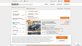 
                            2. Dacia Logan Angebote bei mobile.de kaufen - mobile suchen