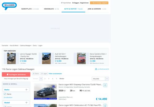 
                            6. Dacia Logan Gebrauchtwagen oder Neuwagen kaufen - willhaben