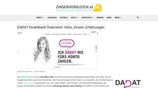 
                            10. DADAT Direktbank Österreich: Infos, Zinsen, Erfahrungen