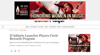 
                            13. D'Addario Launches Players Circle Rewards Program - GuitarPlayer ...