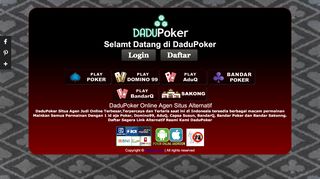 
                            8. DaduPoker | Poker Online | Domino 99 | BandarQ Terpercaya